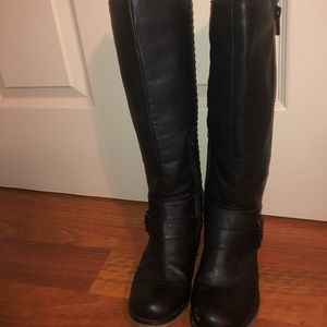 Aldo black biker boots